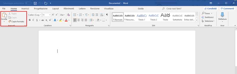 appunti microsoft word
