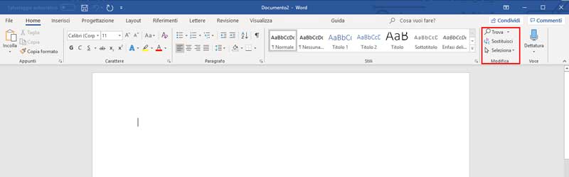 modifica microsoft word