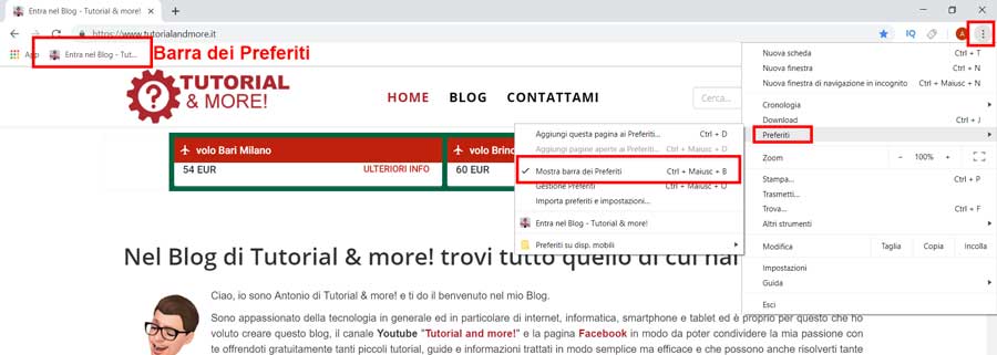 salvare i preferiti su chrome 3