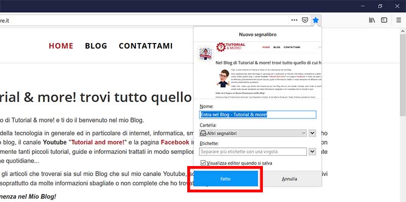 salvare i preferiti su firefox 2