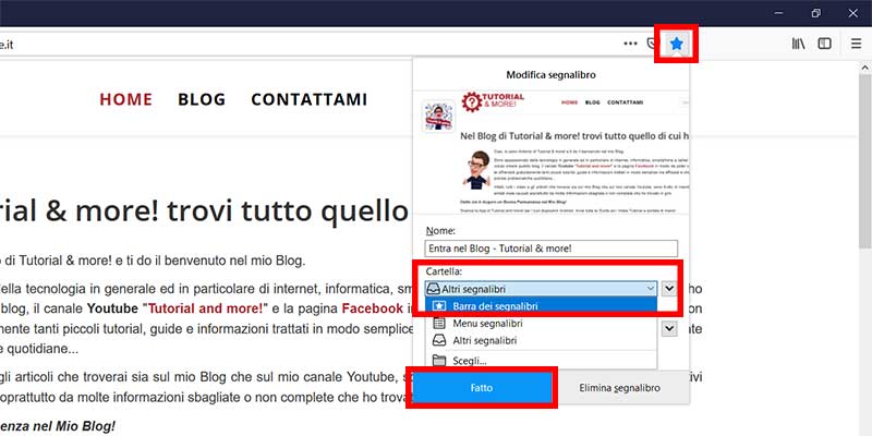 salvare i preferiti su firefox 3