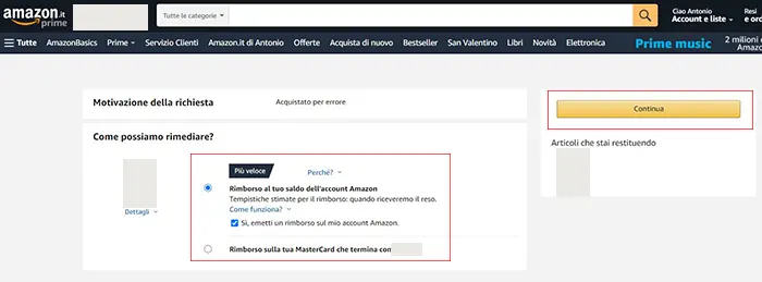 restituire pacco amazon 3