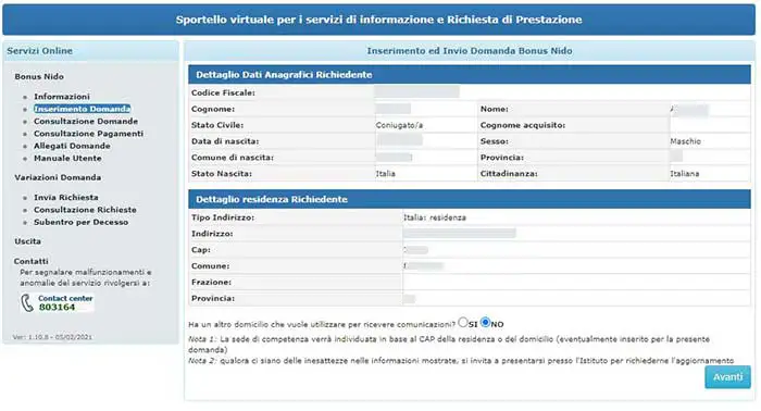 come richiedere bonus nido 3