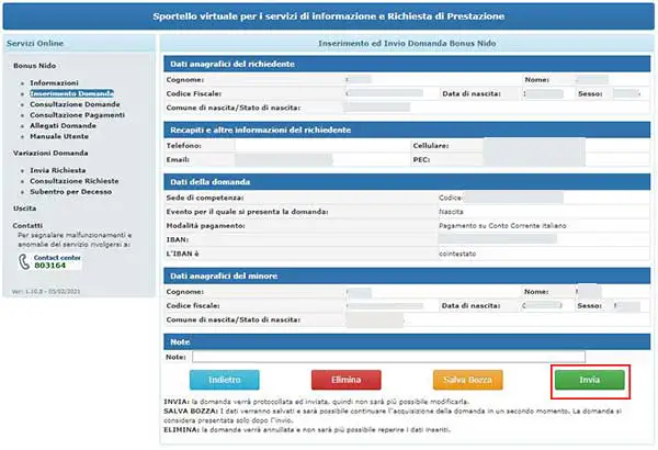 come richiedere bonus nido 8
