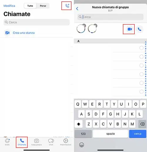 come fare videochiamata di gruppo whatsapp 2