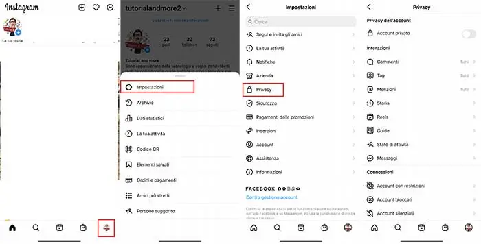 come rendere privato profilo instagram da smartphone