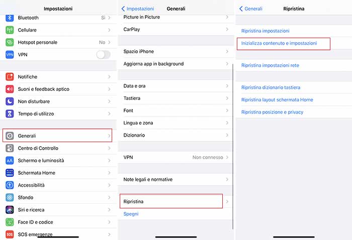 formattare iphone con smartphone