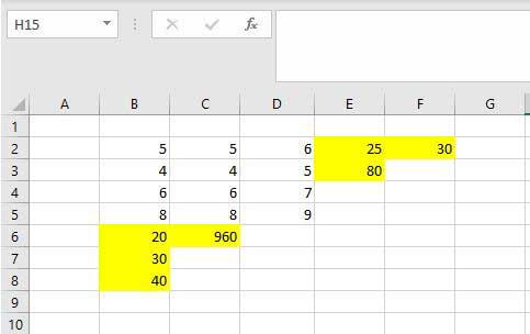 moltiplicazione excel