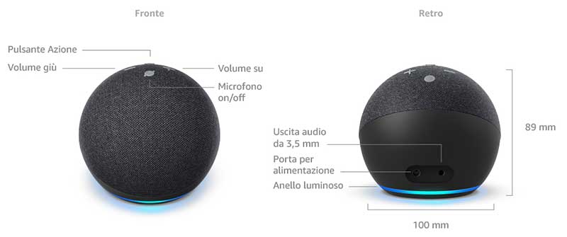 caratteristiche echo dot