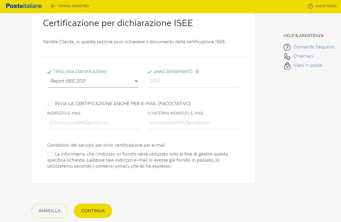 richiesta giacenza media Postepay online 2