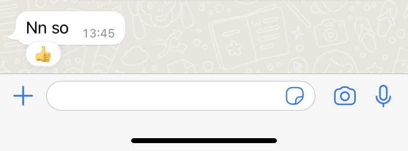 come mettere reazioni whatsapp 2