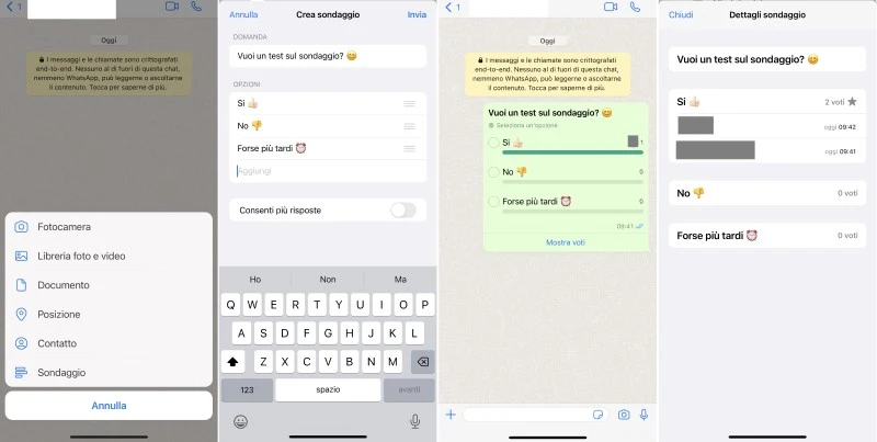 come fare sondaggio whatsapp 2