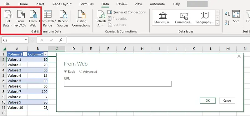 gestione delle tabelle excel 6