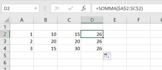 utilizzo formule base excel 3