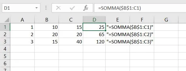 utilizzo formule base excel 4