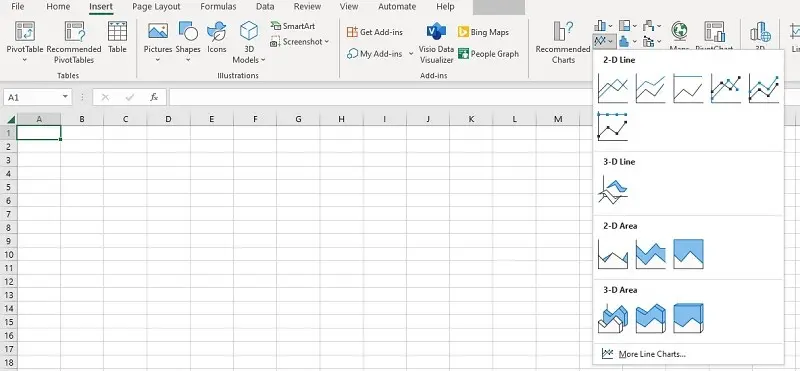 rafici a barre linee e torta excel 3