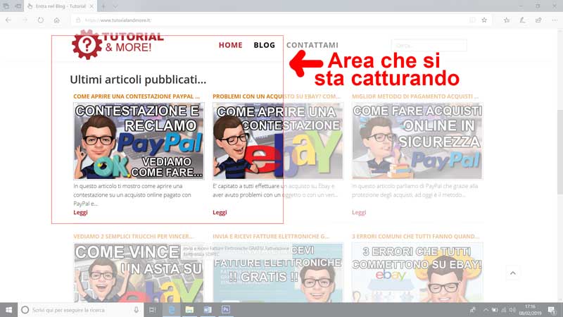 pulsante nuovo cattura schermo