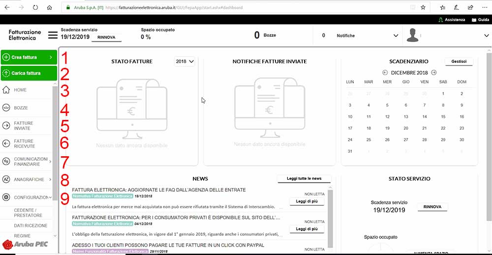 fatturazione elettronica aruba home 3
