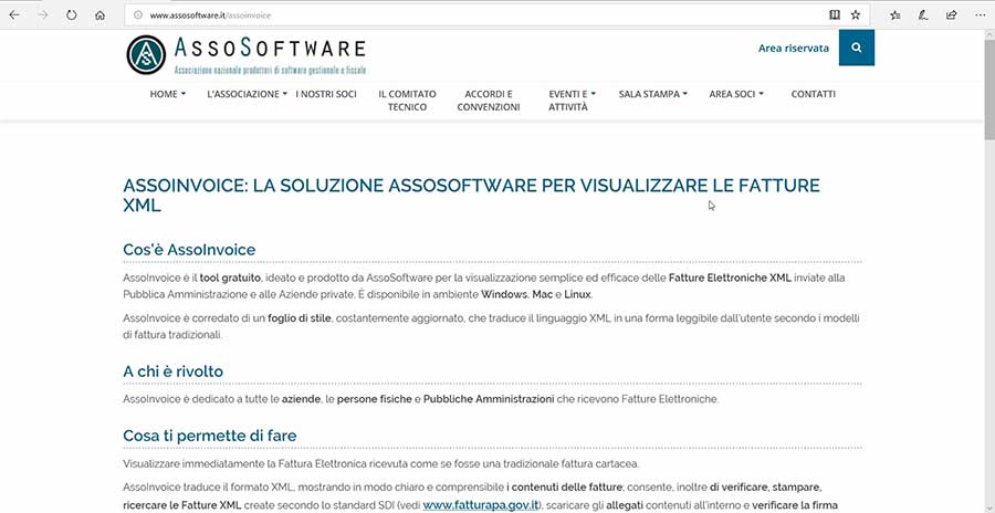 leggere fattura elettronica assosoftware