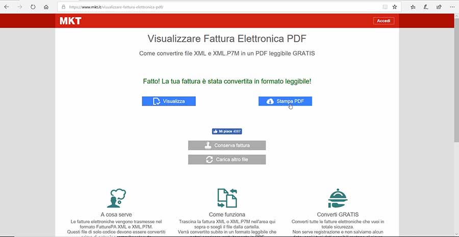 leggere fattura elettronica mkt 2