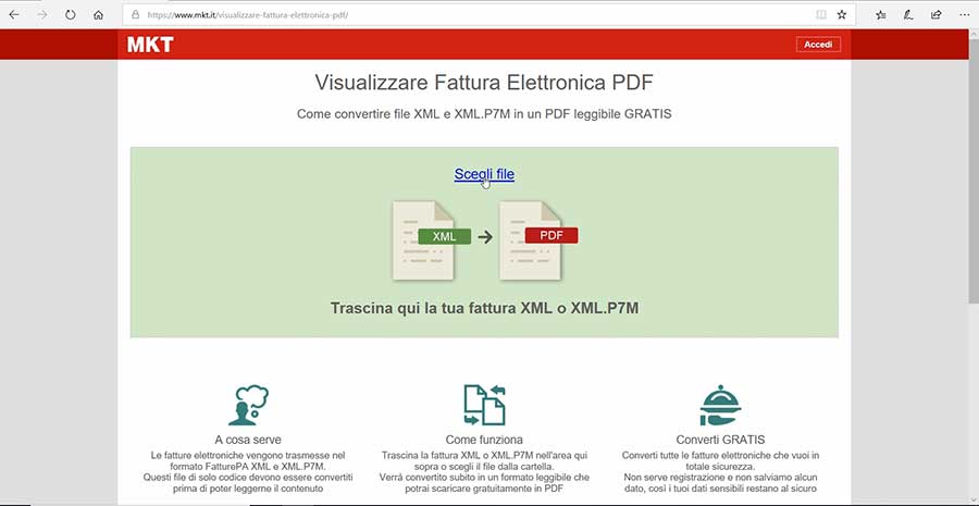 leggere fattura elettronica mkt