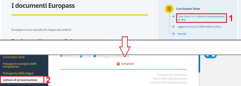 lettera di presentazione europass