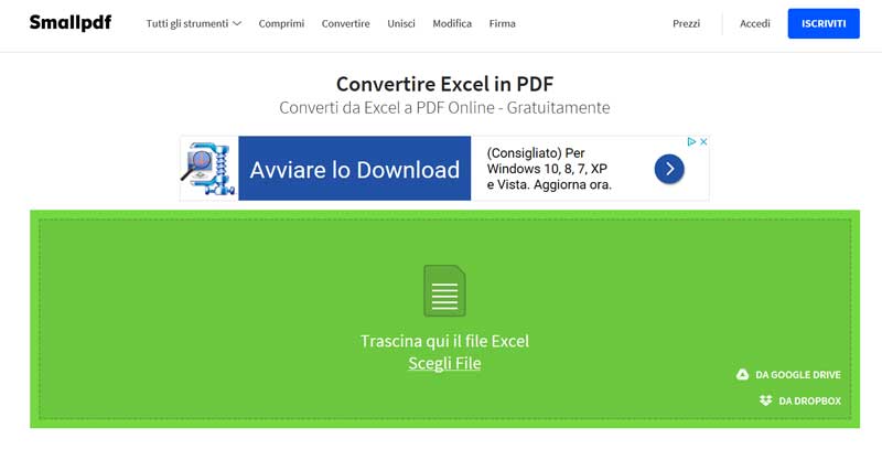 convertitore online smallpdf