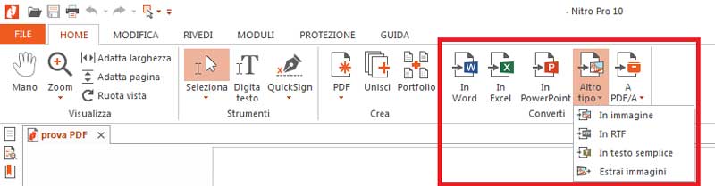 converti pdf con nitro