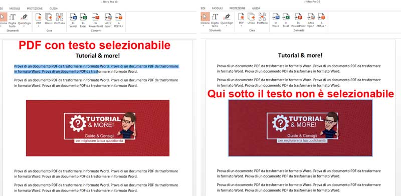 testo selezionabile pdf